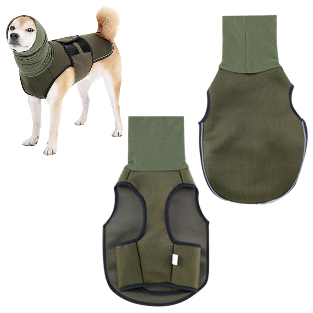 Qpets Dog Clothes with Head Wrap Comforting Dog Clothes for Large Dog Dog Anxiety Jacket Adjustable Hook and Loop Closure Breathable All Season Dog Jacket for 30-40kg Dogs, XXXL Qpets Dog Clothes with Head Wrap Comforting Dog Clothes for Large Dog Dog Anxiety Jacket Adjustable Hook and Loop Closure Breathable All Season Dog Jacket for 30-40kg Dogs, XXXL